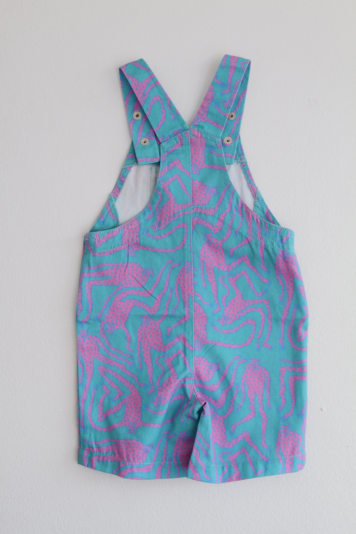 'Lazy Leopards' Kids short dungaree