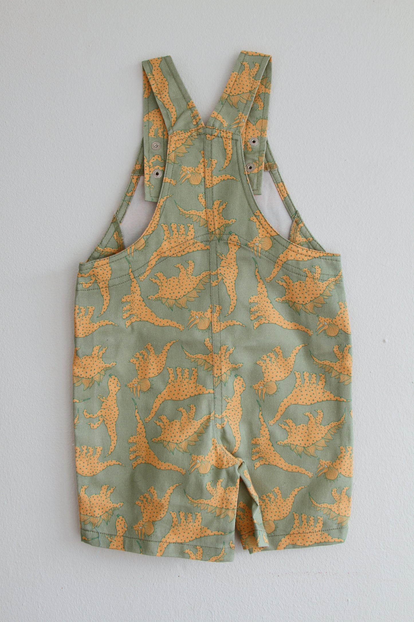 'Green dinosaurs' Kids short dungaree