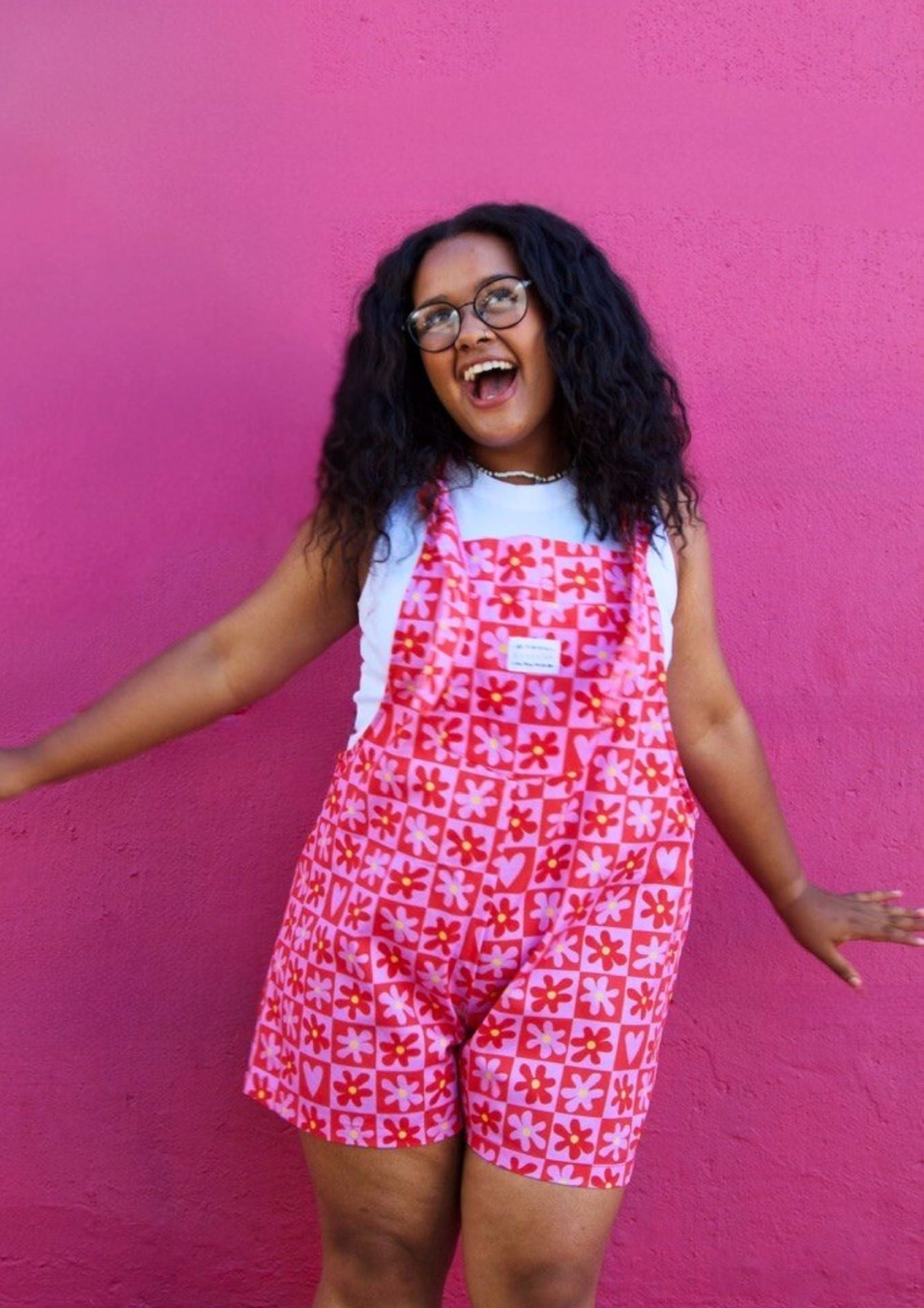 'Love is the honey' Short dungaree