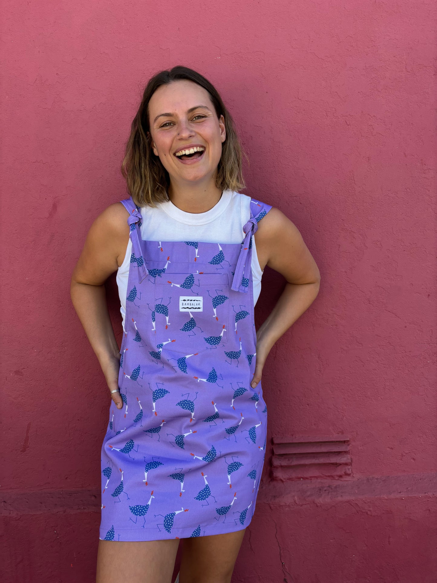 'Flirty Fowl' Dress dungaree