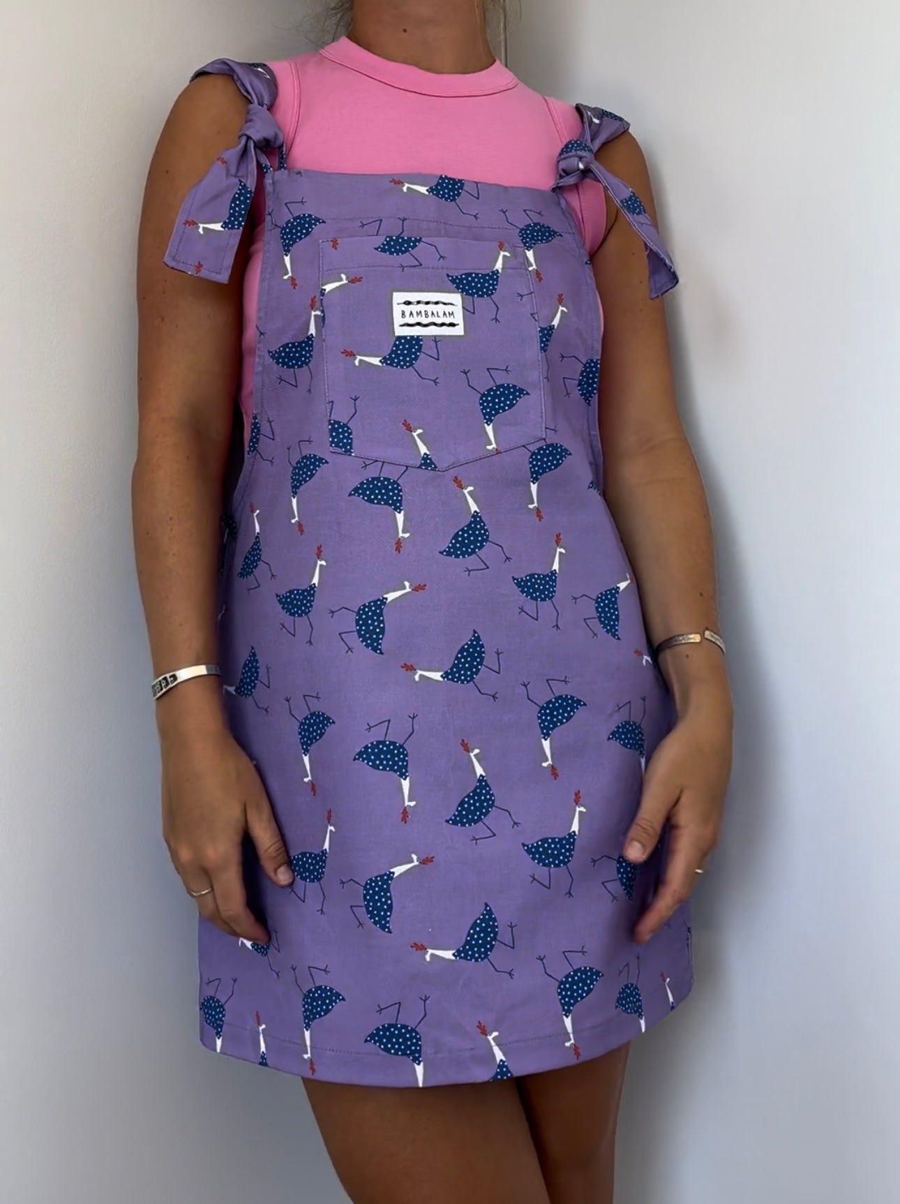 'Flirty Fowl' Dress dungaree