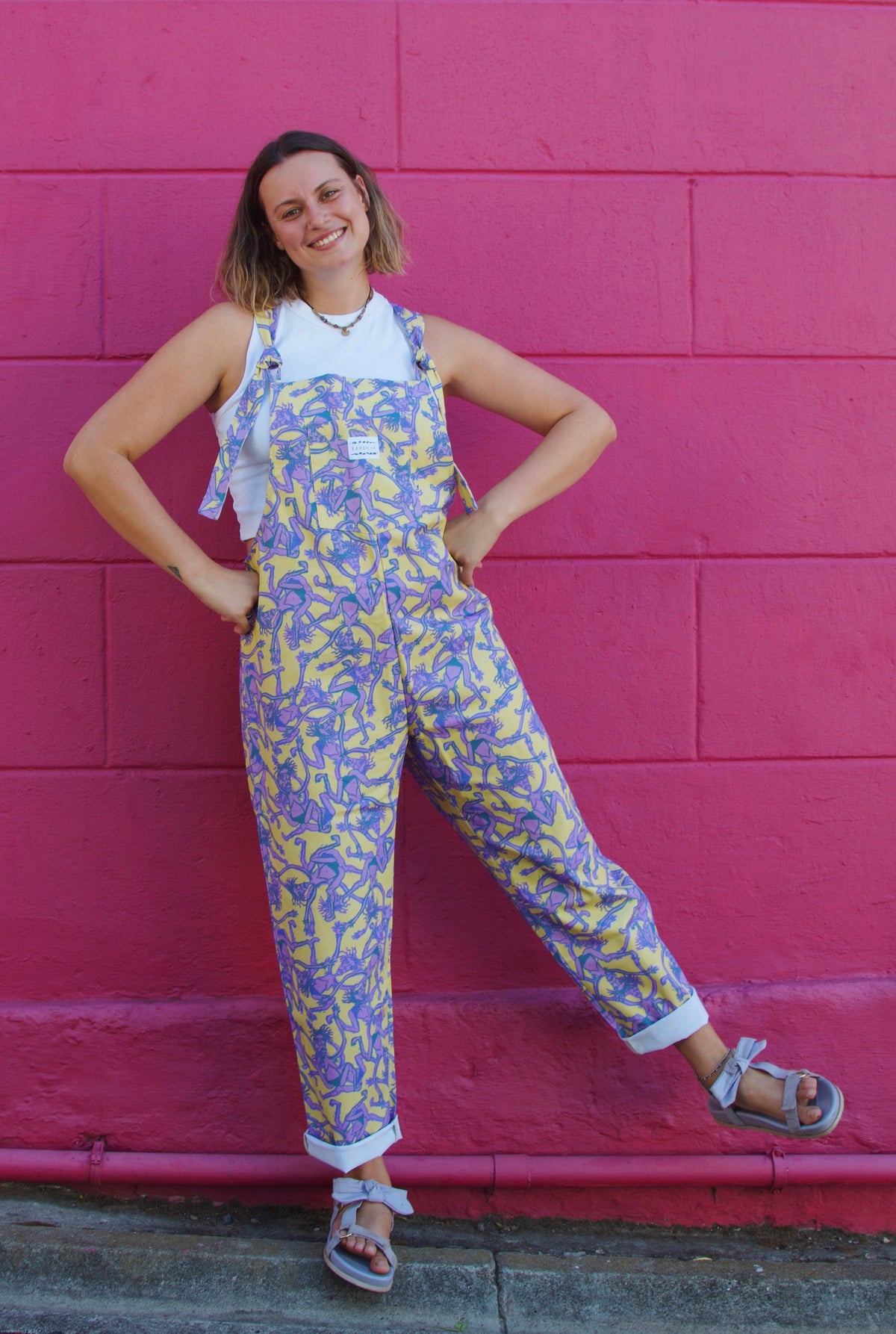 'Crazy Lady' Long dungaree