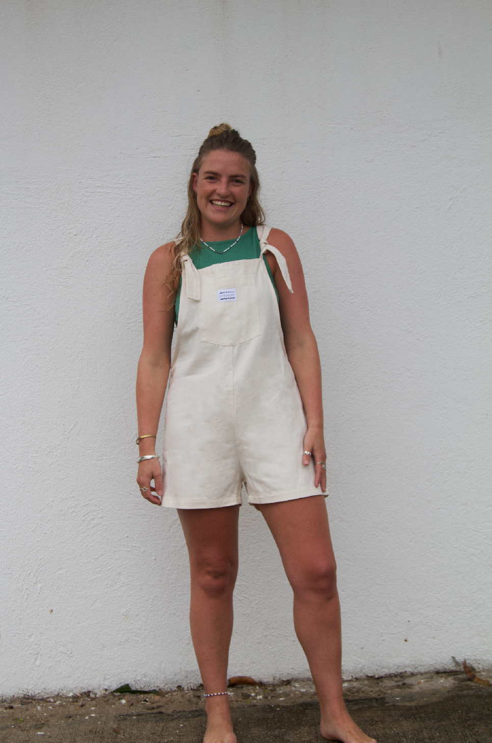 'Beige' Short dungaree
