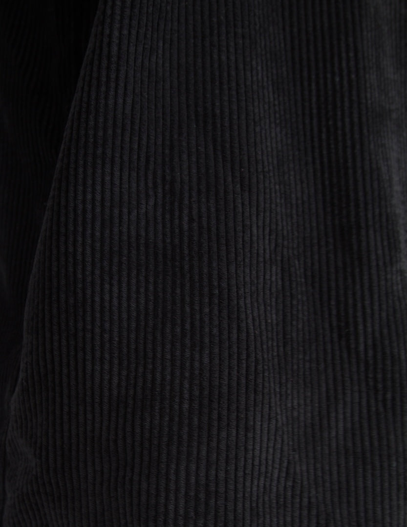 ‘Wide black corduroy’ Long dungaree