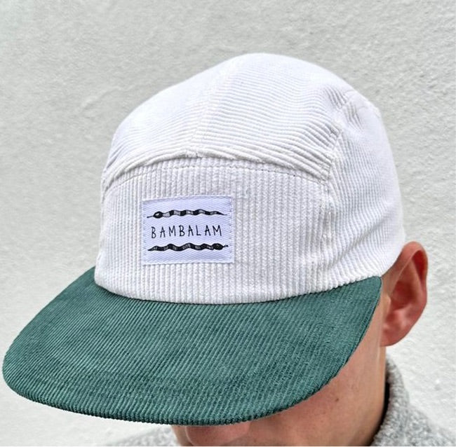 5 panel cap - Green cords