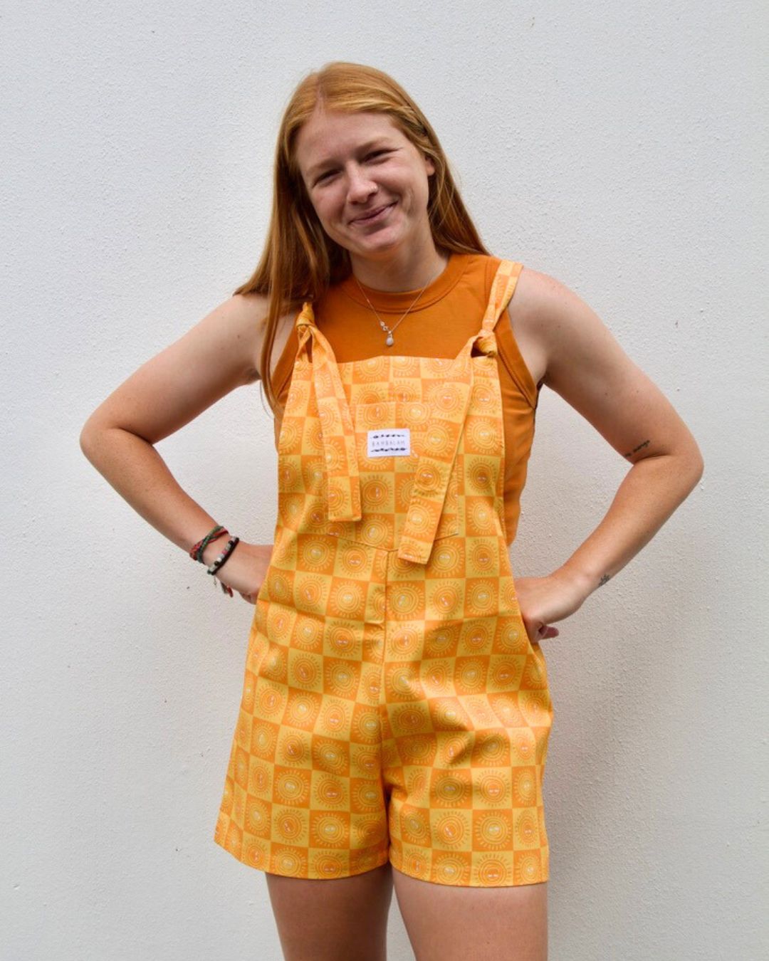 'Suspicious suns' Short dungaree