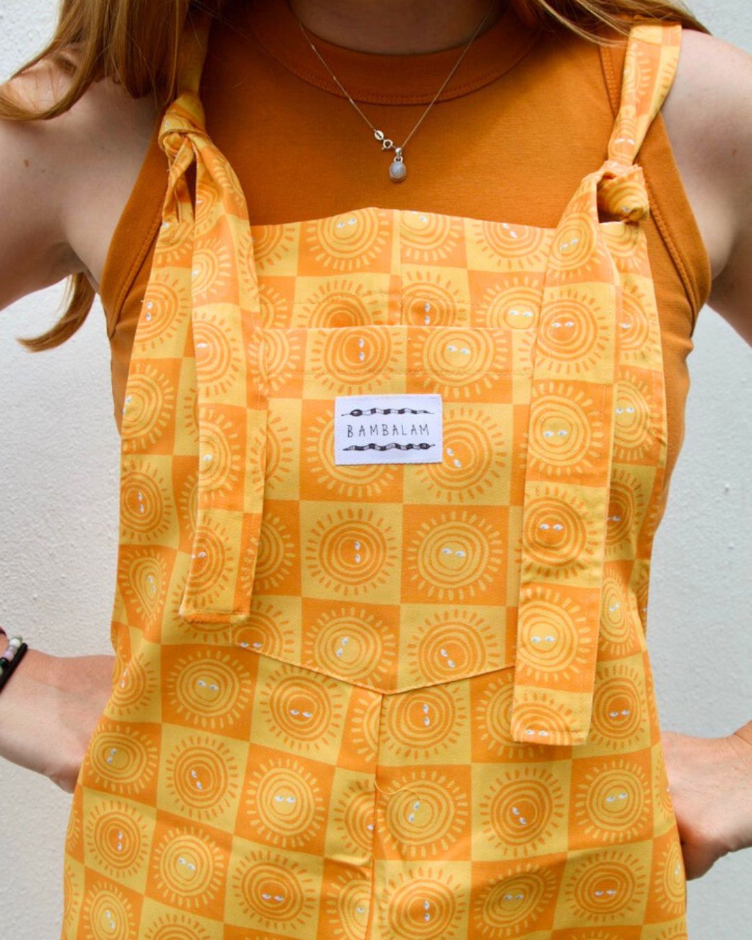 'Suspicious suns' Short dungaree