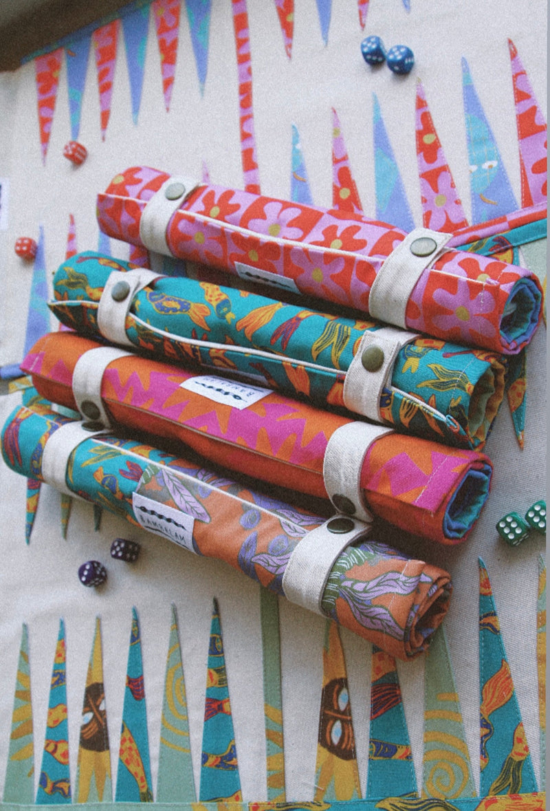 Upcycled Backgammon boards