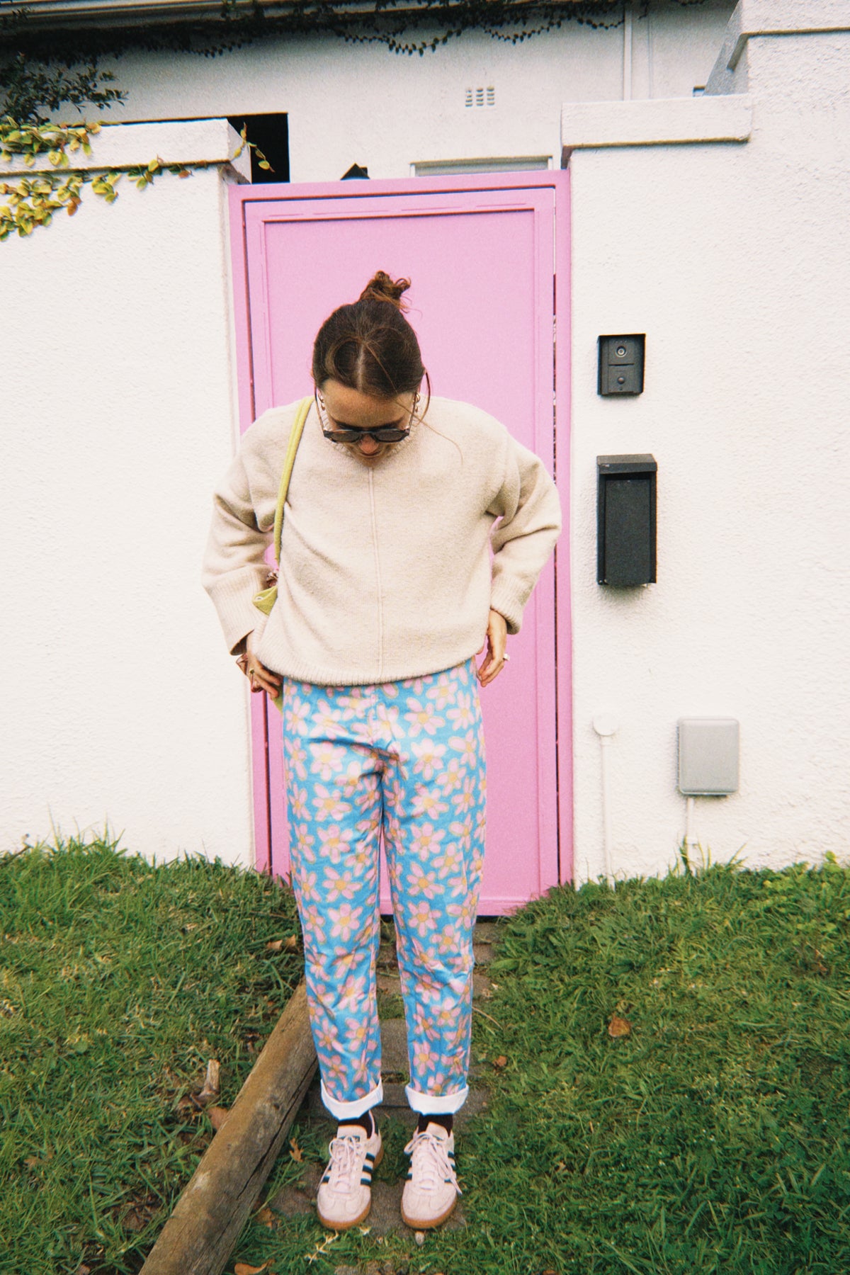 'Oopsie Daisies blue' Long dungaree