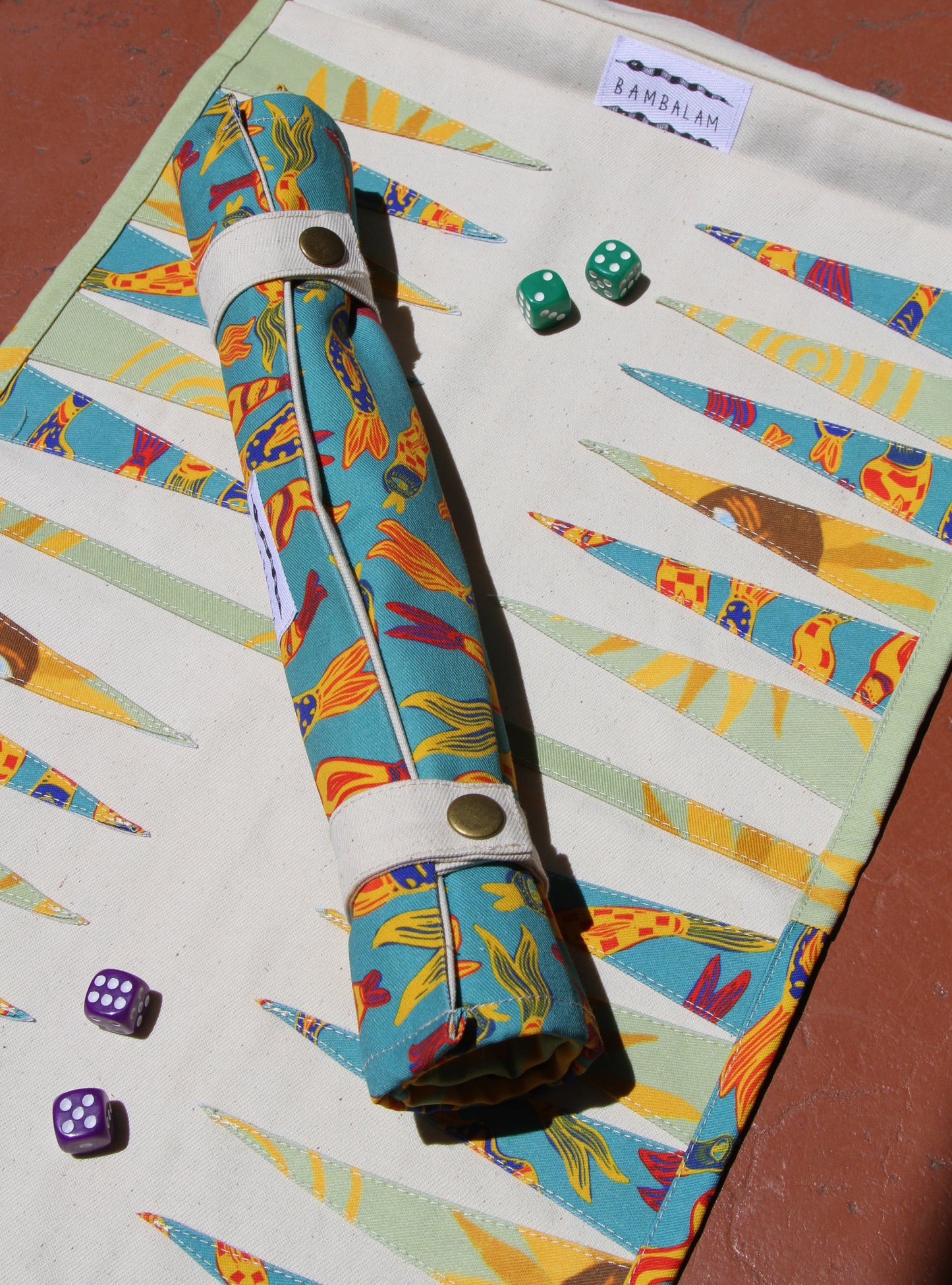 'Funky fish' x 'Sunflower' Backgammon