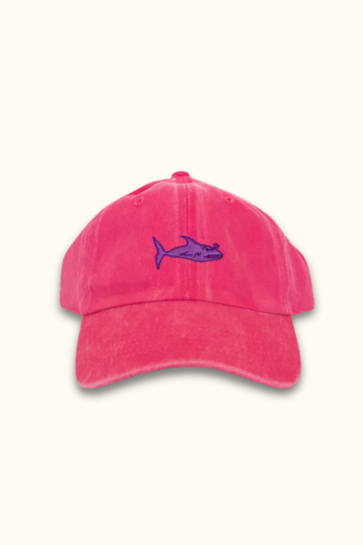 'Salty Shark' Pink Cap