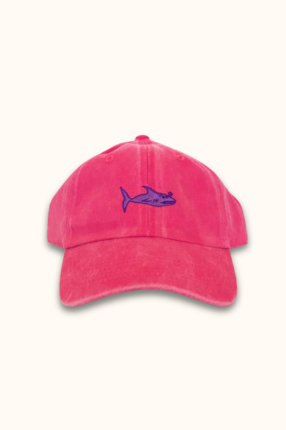 'Salty Shark' Pink Cap