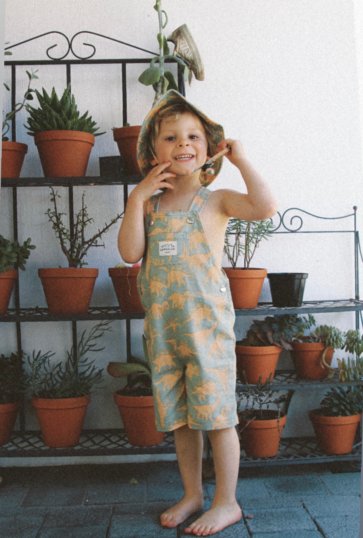Peto corto infantil 'Dinosaurios verdes'