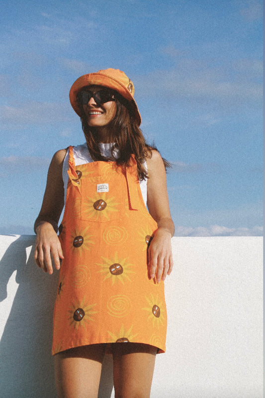 Vestido peto 'Girasoles Naranjas' *NUEVO