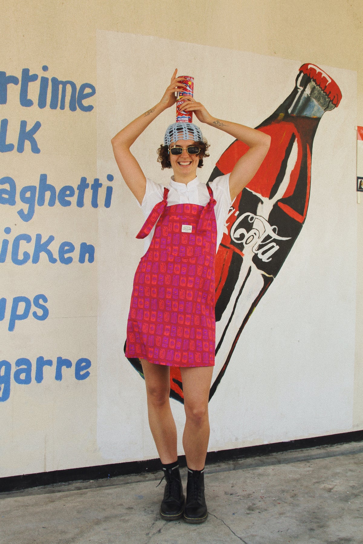 'Tins on Toast' Dress Dungaree