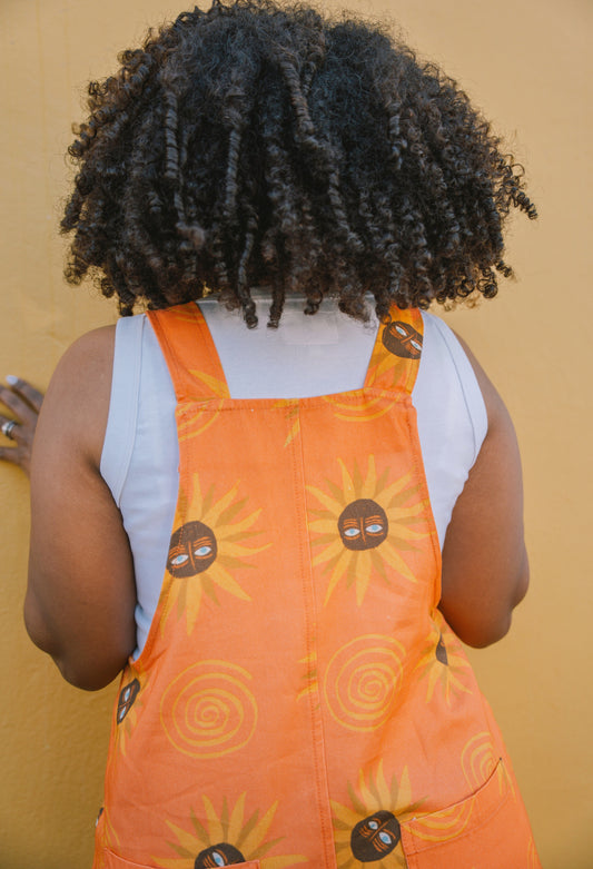 'Orange Sunflowers' Dress dungaree *NEW