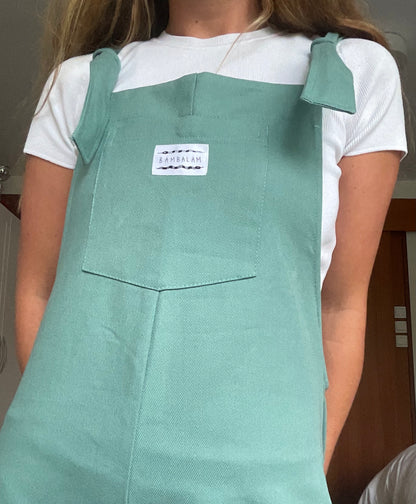 'Teal' Short dungaree
