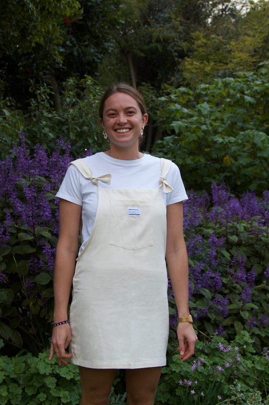 'Beige' Dungaree dress